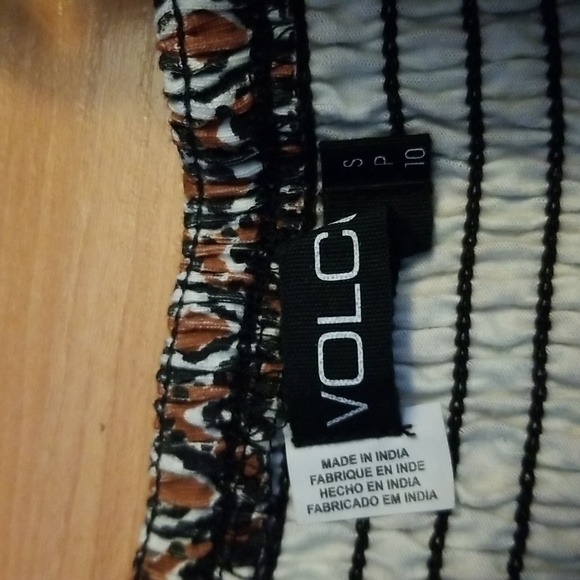 NWT Volcom Spinternship Dress Cotton Strapless Size S - Picture 9 of 11